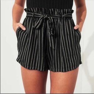 Hollister striped shorts with elastic waistband